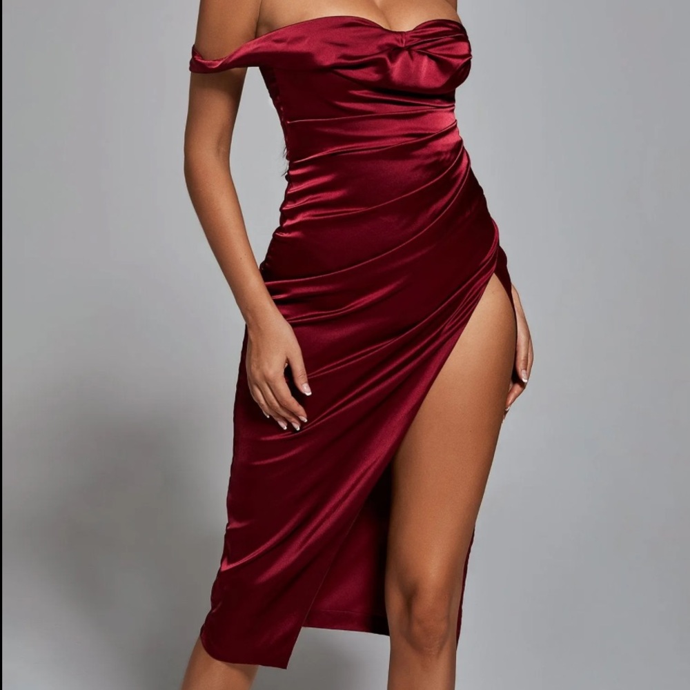 Burgundy Midi Dress